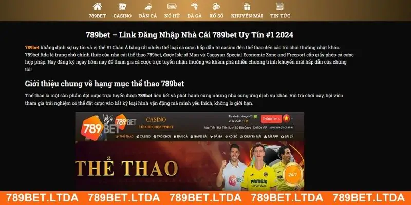 Giao diện 789bet tặng 100k