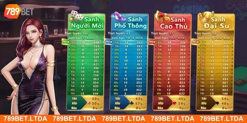 Sảnh chơi hấp dẫn của game tài xỉu đổi tiền thật